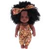 12inch Reborn African American Baby Girl Doll Vinyl Bambola Del Bambino Neonato