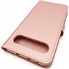Custodia Portafoglio For Honor 500 Pro In Pelle PU Rose Gold Nero Magnetica