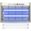 Mafiti Lampada Zanzare 20W 3200V 4 Lampade UV Eliminatore di Insetti Elettrico per