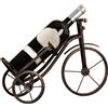 Triciclo in ferro vintage invecchiato a mano portabottiglie decorativo