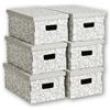 Does not apply Set Di 6 Scatole in Cartone Certificate Fsc, Organizer per Armadio Con Coperchio