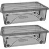 COSE DA CASA 2 Scatola Portaoggetti Sovrapponibile Contenitore STORAGE Salvaspazio 60x40x18 c