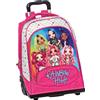 Franco Cosimo Panini Zaino Trolley Rainbow High Rosa Fisso Panini Scuola Bambina Elementare Ruote