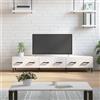 vidaXL Mobile Porta TV Bianco Lucido 150x36x30 cm in Legno Multistrato