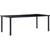 vidaXL Tavolo da Pranzo Nero 200x100x75 cm in Vetro Temperato