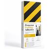 OFITURIA Paracolpi Garage Adesivo Retto 40x20 cm Nero/Giallo, Protezione Muro Garage, Paracolpi Auto da Muro, Gomma Antiurto Box Auto (1 pz, 40x20 cm, Nero/Giallo)