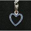 Diavalcor Pendente In Oro Bianco 18K 750 Reversibile, 2 Lati: Zaffiri Blu E Zirconi