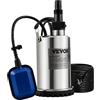 VEVOR Pompa Sommersa Elettrica da Drenaggio da Giardino Laghi Pozzo, Elettropompa a Immersione per Acque Sporche Nere Scure 1,5A 550W per Piscina, Pozzetto