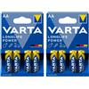 VARTA 8x VARTA Longlife Power Batterie Alcaline AA LR6 1.5V Made in Germany
