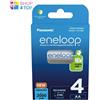 Panasonic 4 PANASONIC ECO FRIENDLY AA ENELOOP LR6 RICARICABILI BATTERIES 2000mAh 4BL NUOVO