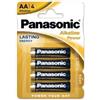 Panasonic 4x Panasonic Batterie Alkaline AA LR6 1,5V Per Dispositivi Quotidiani