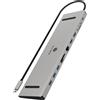 ICY BOX IB-DK2106a-CPD Docking Station USB-C/Thunderbolt 3, Grigio Alluminio