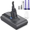 Keenstone Batteria per Dyson V8, 8000mAh Batteria di Ricambio per Dyson V8 Absolute Fluffy Animal SV10 Motorhead Slim Fluffy Total Clean Extra con 2 Filtri