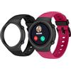SPC Smartee 4G Junior - Smartwatch bambini con GPS, videochiamate e tasto SOS | Display da 1,2, doppio braccialetto maroon e nero, modalità tracker | Modalità scuola | Gestito via app Smart Clan