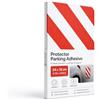 OFITURIA Paracolpi Garage Adesivo Retto 24x18 cm Bianco/Rosso, Protezione Muro Garage, Paracolpi Auto da Muro, Gomma Antiurto Box Auto (1 pz, 24x18 cm, Bianco/Rosso)