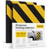 OFITURIA Paracolpi Garage Adesivo Pack 2 25x20 cm Nero/Giallo, Protezione Muro Garage, Paracolpi Auto da Muro, Gomma Antiurto Box Auto (Pack 2 pz, 25x20 cm, Nero/Giallo)