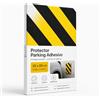 OFITURIA Paracolpi Garage Adesivo Retto 25x20 cm Nero/Giallo, Protezione Muro Garage, Paracolpi Auto da Muro, Gomma Antiurto Box Auto (1 pz, 25x20 cm, Nero/Giallo)