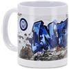 Inter - Tazza Bold Collection, Collezione Graffiti, Tazza in Ceramica, Prodotto Ufficiale, Colore Bianco