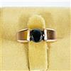 1.00 KT Nero Diamante Anello IN Finitura Oro Rosa AAA Certificato! Unisex Fascia