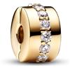 Pandora Clip-Charm Gioiello Chiaro Scintillante Serie Oro 761972C01