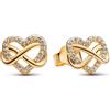 Pandora Orecchini Da Donna Cuore Infinito Brillanti Color Oro 26266