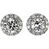 Nessuno Nuovissimi orecchini a perno con diamanti Pt950/ Pt900 1,071 ct F/G SI1-2 G D...