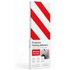OFITURIA Paracolpi Garage Adesivo Retto 36x8 cm Bianco/Rosso, Protezione Muro Garage, Paracolpi Portiere Auto, Gomma Antiurto Box Auto (1 pz, 36x8 cm, Bianco/Rosso)