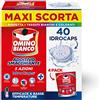 Omino Bianco - Additivo Lavatrice Totale 5 Azioni in 1 Idrocaps, Capsule Idrosolubili per Bucato, Smacchiante e Igienizzante, 10 Caps x 4
