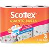 Scottex Quanto Basta, Carta Da Cucina, Opzione Mezzo Strappo, 3 Maxi Rotoli