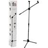 CANTA TU KARAOKE Canta Tu Asta Microfono Professionale Pieghevole e Regolabile, Supporto Microfono da Terra con Custodia Inclusa, Facile da Trasportare per Performance Uniche e Professionali, Nero