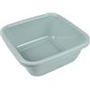 Homéa, Carree - Bacino in plastica, 15 l, 38 x 38 x 15,5 cm, colore: blu ghiaccio
