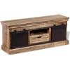 vidaXL Mobile TV 2 Porte Scorrevoli Legno Massello Mango 100x40x45 cm