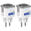 SURFOU Presa Intelligente ZigBee 16A, Prese Wifi Compatibile con Philips Hue, Alexa und Google Home, Smart Plug con Monitoraggio Energetico, Controllo Telecomando/Vocale, Hub Richiesto (1 Pezzi)