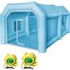 VEVOR Tenda Gonfiabile per Cabina di Verniciatura, 750W + 350W per Protezione Superficie Auto Tessuto Oxford 210D 4 x 2,5 x 2,2 m Garage per Veicoli
