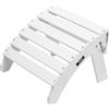 VEVOR Pouf Adirondack Pieghevole in Plastica HDPE, Pouf Adirondack Resistente alle Intemperie per Patio Poggiapiedi per Sedia Adirondack, Utilizzato per Esterni Portico Piscina Prato Cortile, Bianco