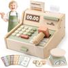 Dreamon Legno Cassa Giocattolo per Bambini, Registratore di Cassa Giocattolo Sup