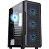 ITEK CASE SIX TRIANGLE - GAMING MIDDLE TOWER, 4X12CM ARGB FAN, USB3, SIDE PANE