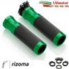 RIZOMA Manopole Rizoma Moto Kawasaki Z 650 Sport Coppia Verde Alluminio Gomma