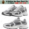 Una scimmia da bagno A Bathing Ape Bape Shark Sta #1 Silver 1L80-191-313 taglia uomo