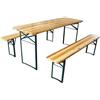 AVANTI TRENDSTORE - Luma - Set da Birreria Pieghevole in legno 1x Tavolo180cm +