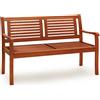 Casaria Panchina da Giardino Bologna in Legno di Eucalipto Resistente 120x60x90c