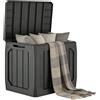 Outsunny Baule da Giardino 121L in Plastica, Contenitore per Esterni con Manigli