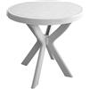 Saturnia Pengo 1752700 Tavolo Tondo Don in Resina Bianco, Cm 70 x 72 H