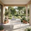 KETER Tavolo da Giardino 160x90x75 cm Bianco Cappuccino Harmony