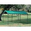 GAZEBO METALLO MT.3X4 CARPORT TETTOIA H250CM TELO POLIESTERE VERDE RIPARO COVER