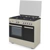 STAYLUX Cucina STAYLUX 90X60 Forno elettrico 60 porta bombola 696-S50F BLACK/BEIGE