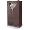 DOMO PAK LIVING Dk Living Armadio Appendiabiti in Metallo con Custodia Marrone in TNT, 75x50x145