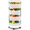BAKAJI Carrello da Cucina portafrutta con cestelli apribili, Carrellino Portaogg