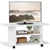 HOMCOM Mobile TV Moderno con Ripiani, Mobiletto Porta TV da 42" con Ruote Girevo