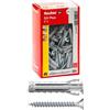 Fischer 100 Tasselli SX Plus con Vite 6x30 mm per Muro Pieno, Mattone Forato, Mu
